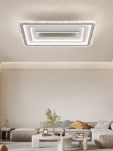 Large 38.6 Inch Modern Rectangular LED Ceiling Lamp Ultrathin Flush Mount Lighting White