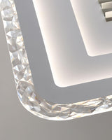 Large 38.6 Inch Modern Rectangular LED Ceiling Lamp Ultrathin Flush Mount Lighting White