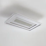 Large 38.6 Inch Modern Rectangular LED Ceiling Lamp Ultrathin Flush Mount Lighting White