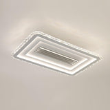 Large 38.6 Inch Modern Rectangular LED Ceiling Lamp Ultrathin Flush Mount Lighting White