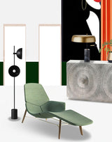 Modern Adam Table Lamp with Black Marble Base and Gold Metal Shade for Bedroom and Office