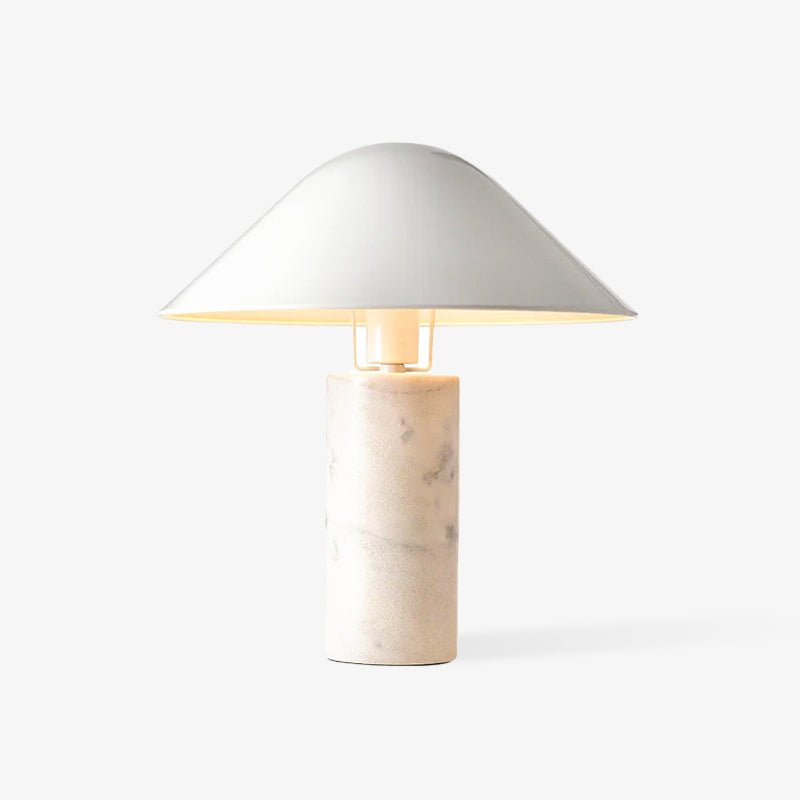 Adelaide Modern Marble Table Lamp with Metal Shade for Contemporary Bedside Lighting