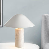 Adelaide Modern Marble Table Lamp with Metal Shade for Contemporary Bedside Lighting