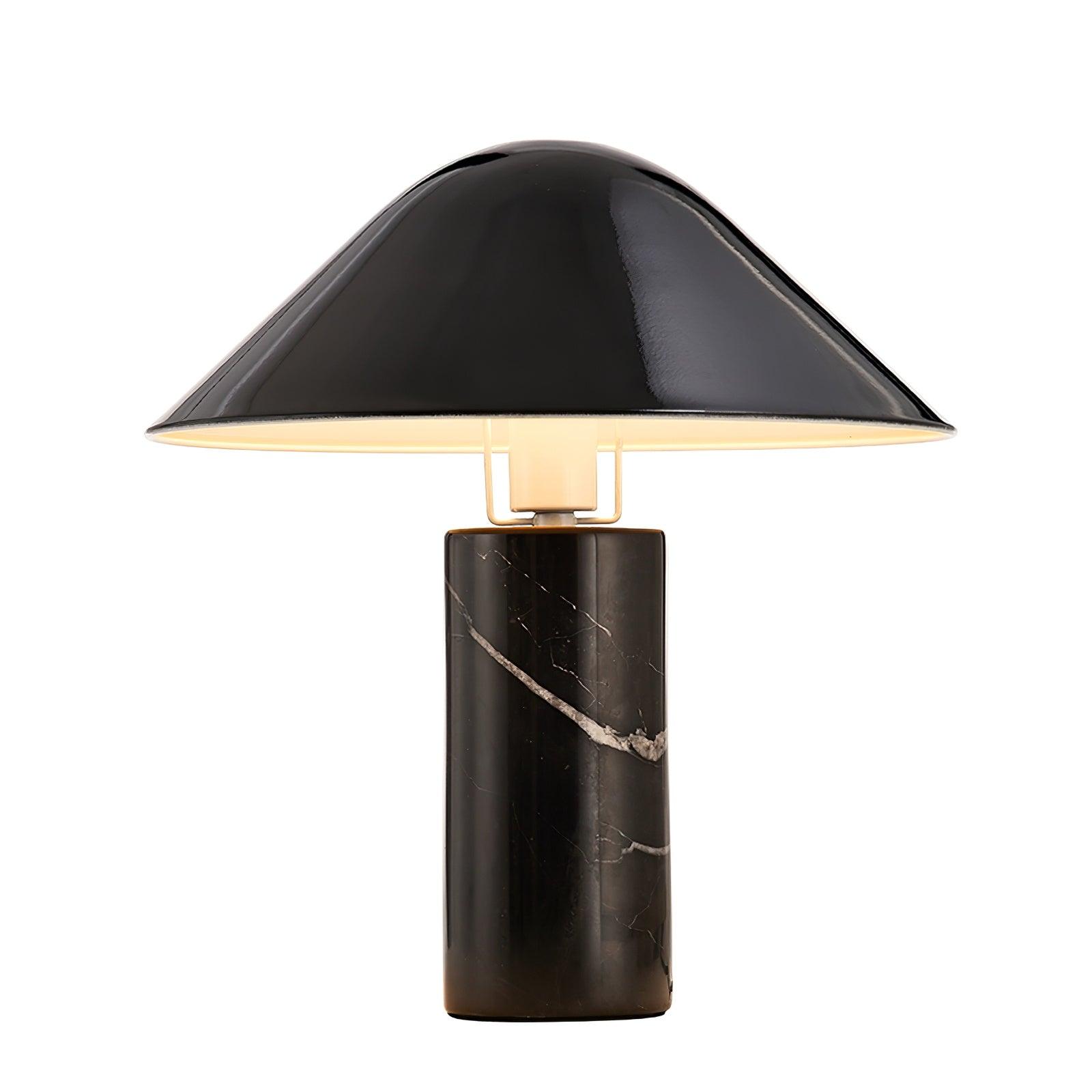 Adelaide Modern Marble Table Lamp with Metal Shade for Contemporary Bedside Lighting