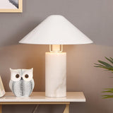 Adelaide Modern Marble Table Lamp with Metal Shade for Contemporary Bedside Lighting