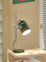 Modern Adjustable Height Metal Desk Lamp with Pivoting Head for Home Office
