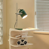 Modern Adjustable Height Metal Desk Lamp with Pivoting Head for Home Office