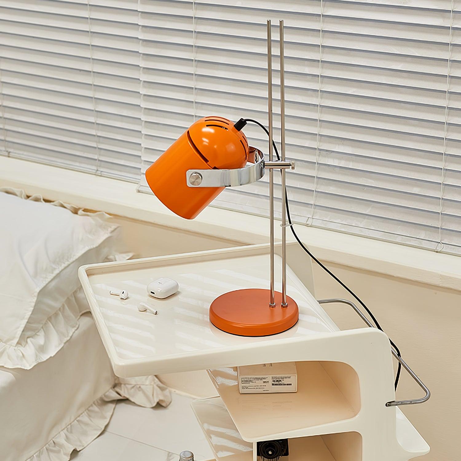 Modern Adjustable Height Metal Desk Lamp with Pivoting Head for Home Office