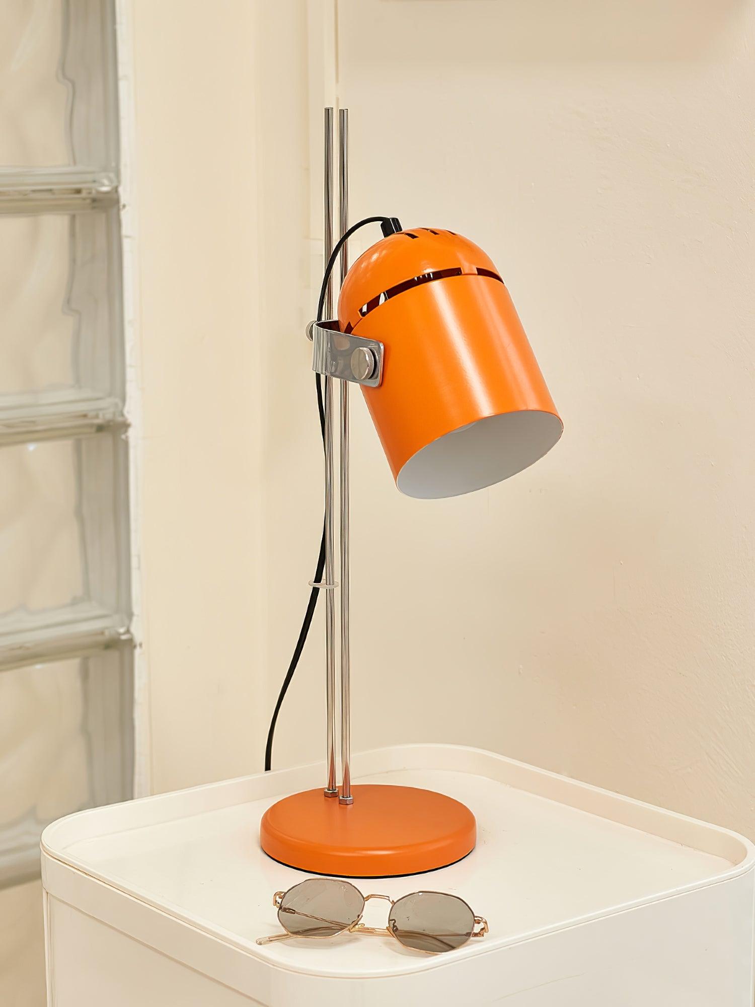 Modern Adjustable Height Metal Desk Lamp with Pivoting Head for Home Office