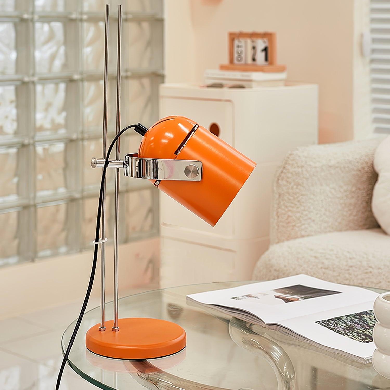 Modern Adjustable Height Metal Desk Lamp with Pivoting Head for Home Office