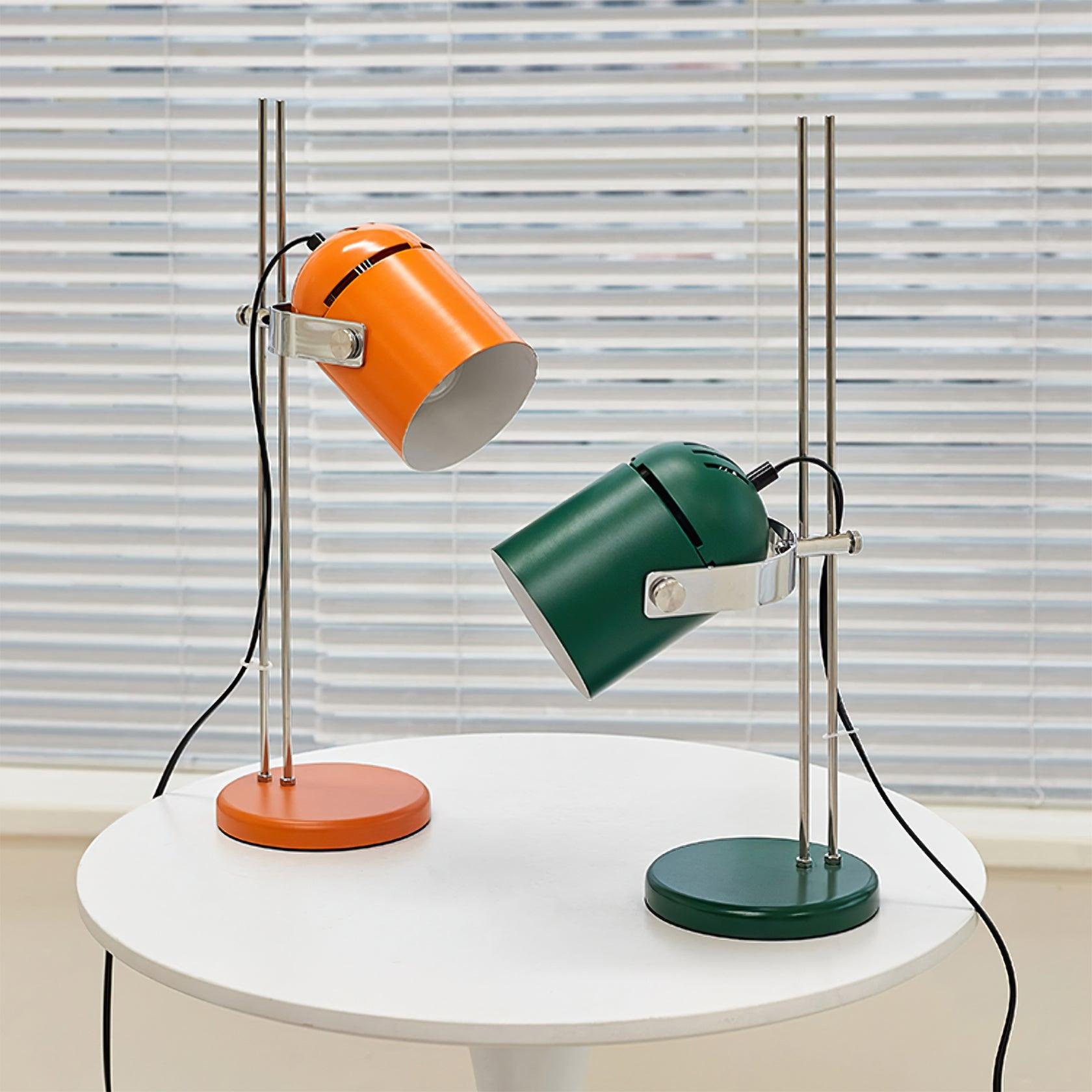 Modern Adjustable Height Metal Desk Lamp with Pivoting Head for Home Office