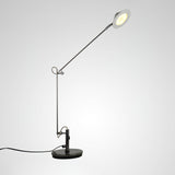 Modern Adjustable Black Metal Office Desk Lamp with LED Cone Shade