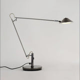 Modern Adjustable Black Metal Office Desk Lamp with LED Cone Shade