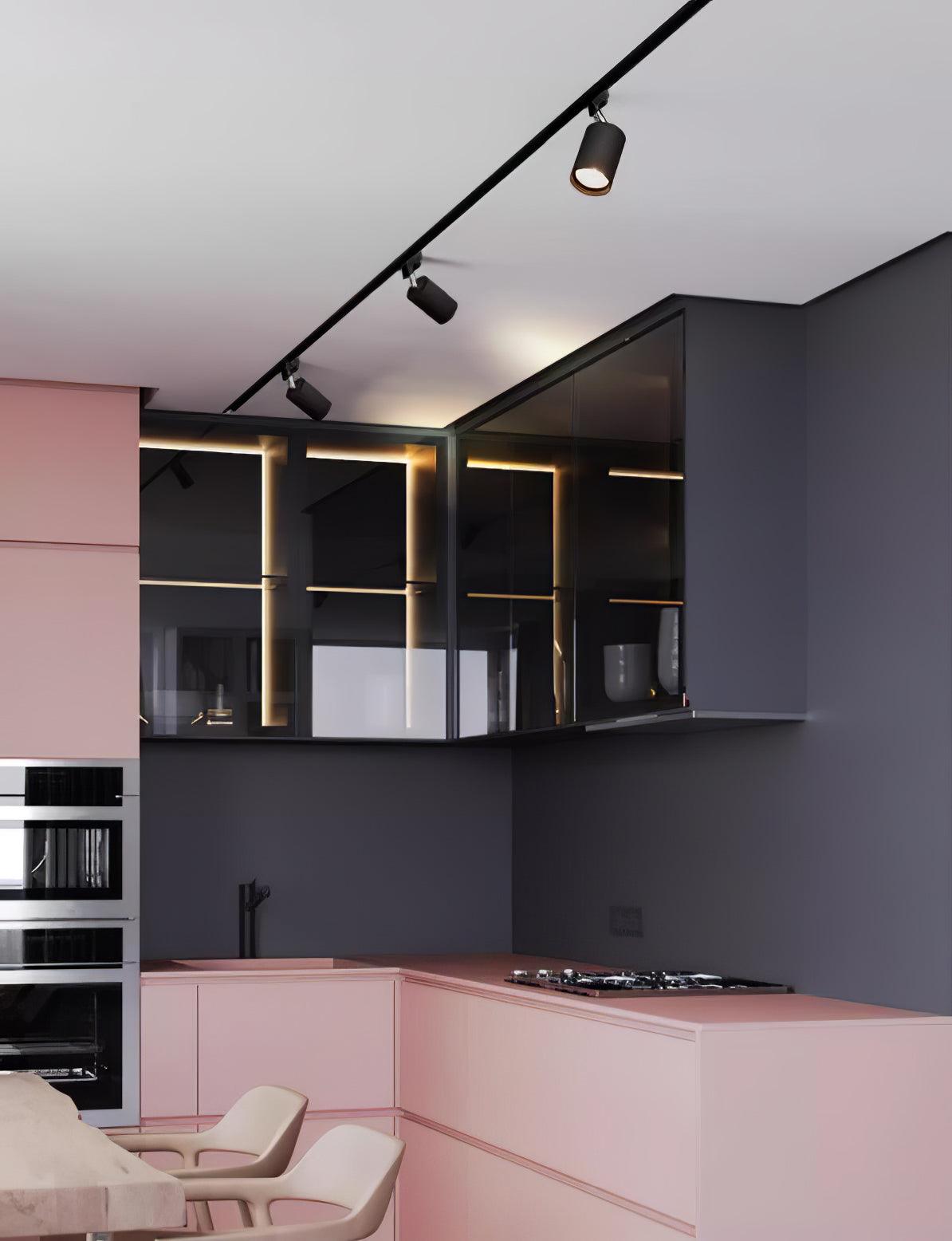 Modern Adjustable LED Track Ceiling Light with Rotatable Spotlights for Kitchen and Art Gallery