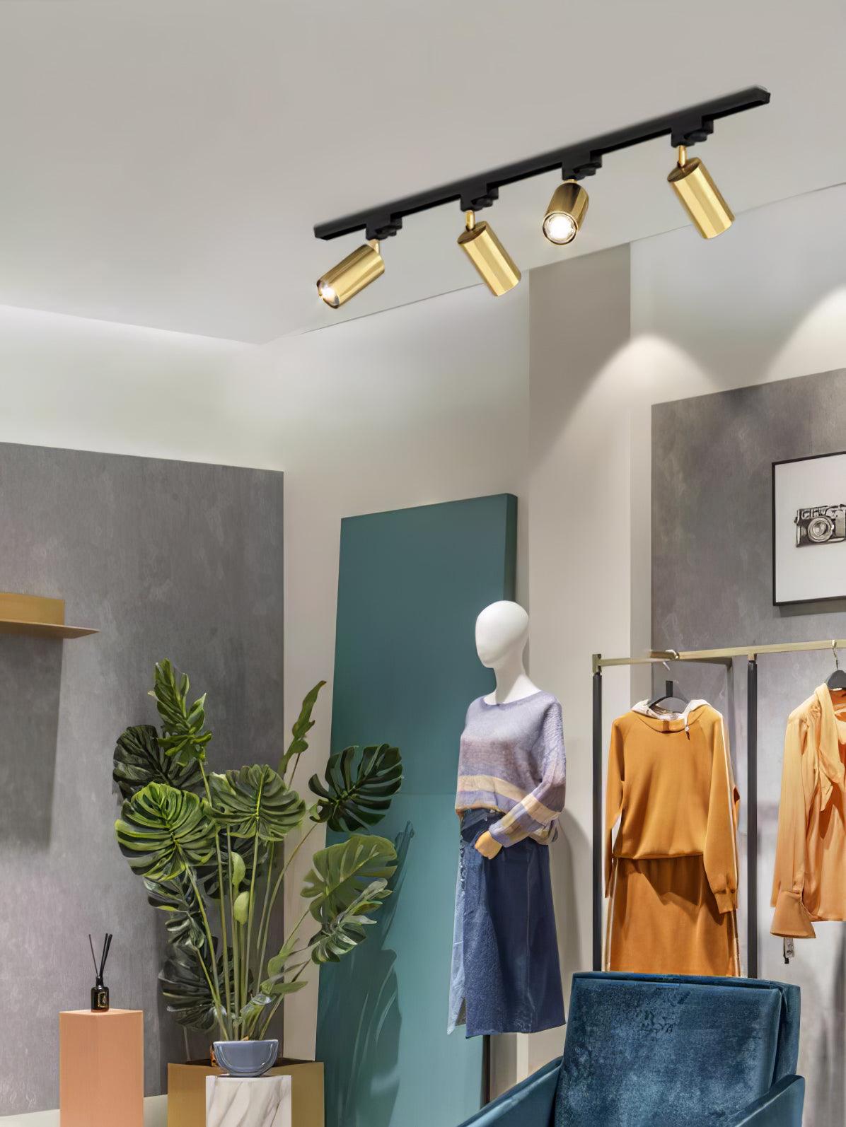 Modern Adjustable LED Track Ceiling Light with Rotatable Spotlights for Kitchen and Art Gallery