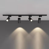 Modern Adjustable LED Track Ceiling Light with Rotatable Spotlights for Kitchen and Art Gallery