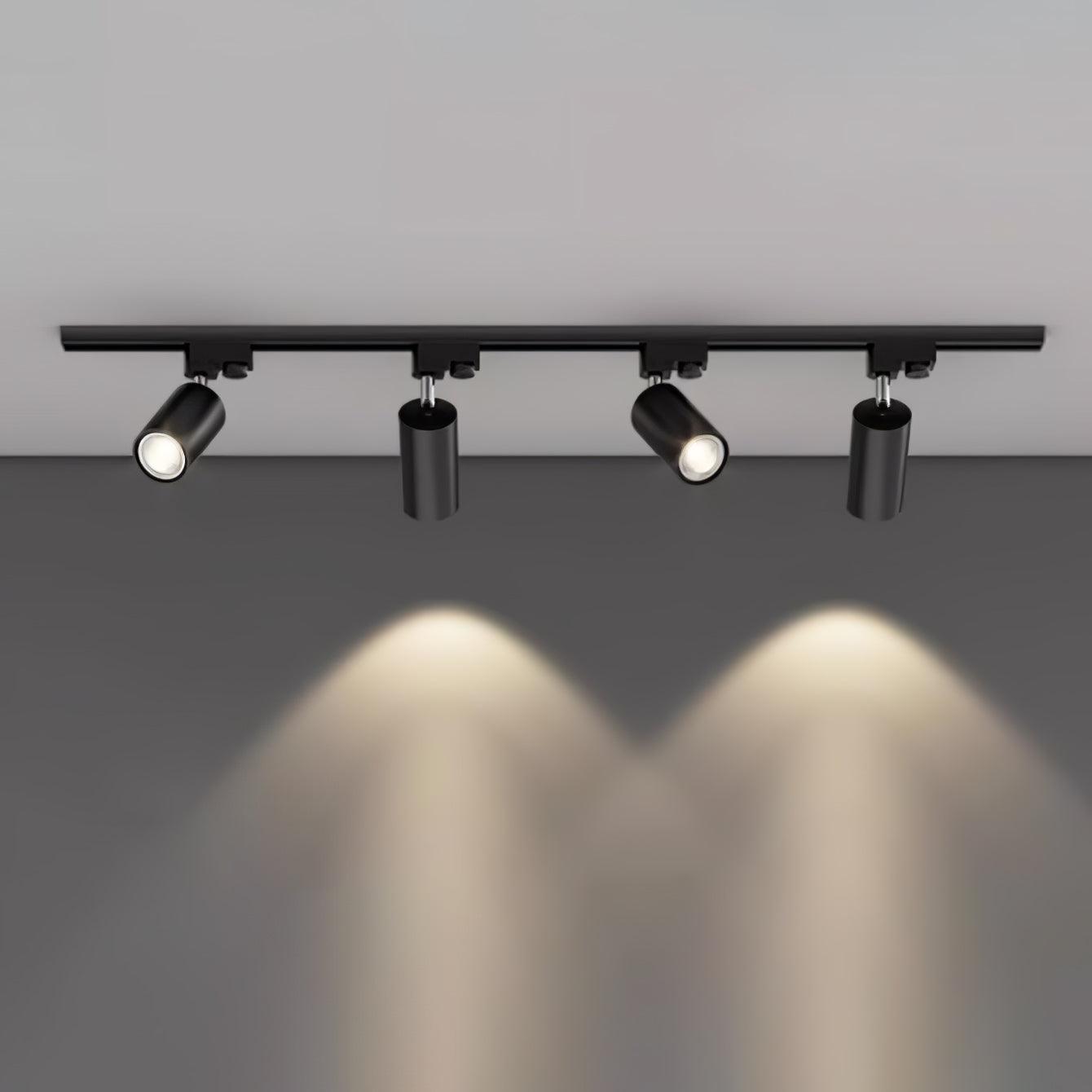 Modern Adjustable LED Track Ceiling Light with Rotatable Spotlights for Kitchen and Art Gallery