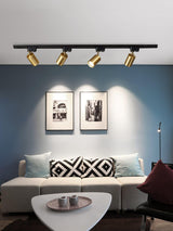Modern Adjustable LED Track Ceiling Light with Rotatable Spotlights for Kitchen and Art Gallery