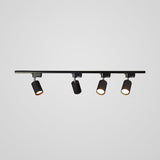 Modern Adjustable LED Track Ceiling Light with Rotatable Spotlights for Kitchen and Art Gallery