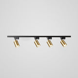 Modern Adjustable LED Track Ceiling Light with Rotatable Spotlights for Kitchen and Art Gallery