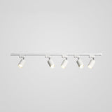 Modern Adjustable LED Track Ceiling Light with Rotatable Spotlights for Kitchen and Art Gallery