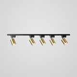 Modern Adjustable LED Track Ceiling Light with Rotatable Spotlights for Kitchen and Art Gallery