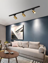 Modern Adjustable LED Track Ceiling Light with Rotatable Spotlights for Kitchen and Art Gallery