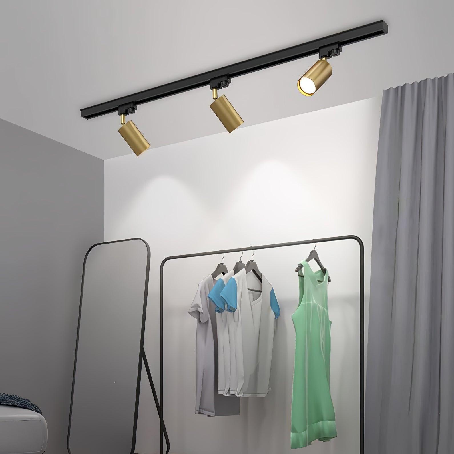 Modern Adjustable LED Track Ceiling Light with Rotatable Spotlights for Kitchen and Art Gallery