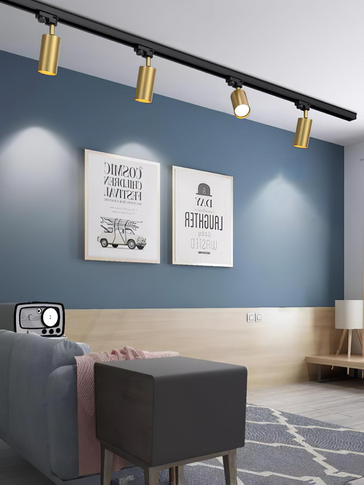 Modern Adjustable LED Track Ceiling Light with Rotatable Spotlights for Kitchen and Art Gallery