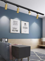 Modern Adjustable LED Track Ceiling Light with Rotatable Spotlights for Kitchen and Art Gallery