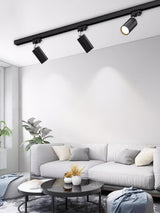 Modern Adjustable LED Track Ceiling Light with Rotatable Spotlights for Kitchen and Art Gallery