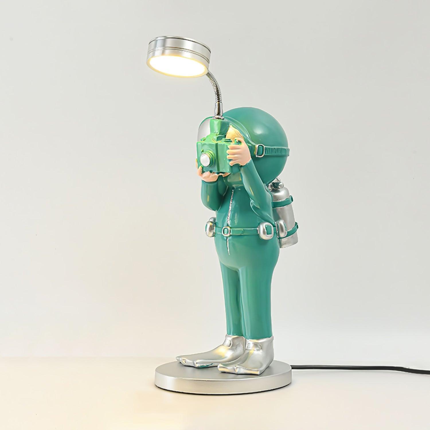 Modern Resin Adventurer Table Lamp Decorative Character Bedside Lighting for Bedrooms