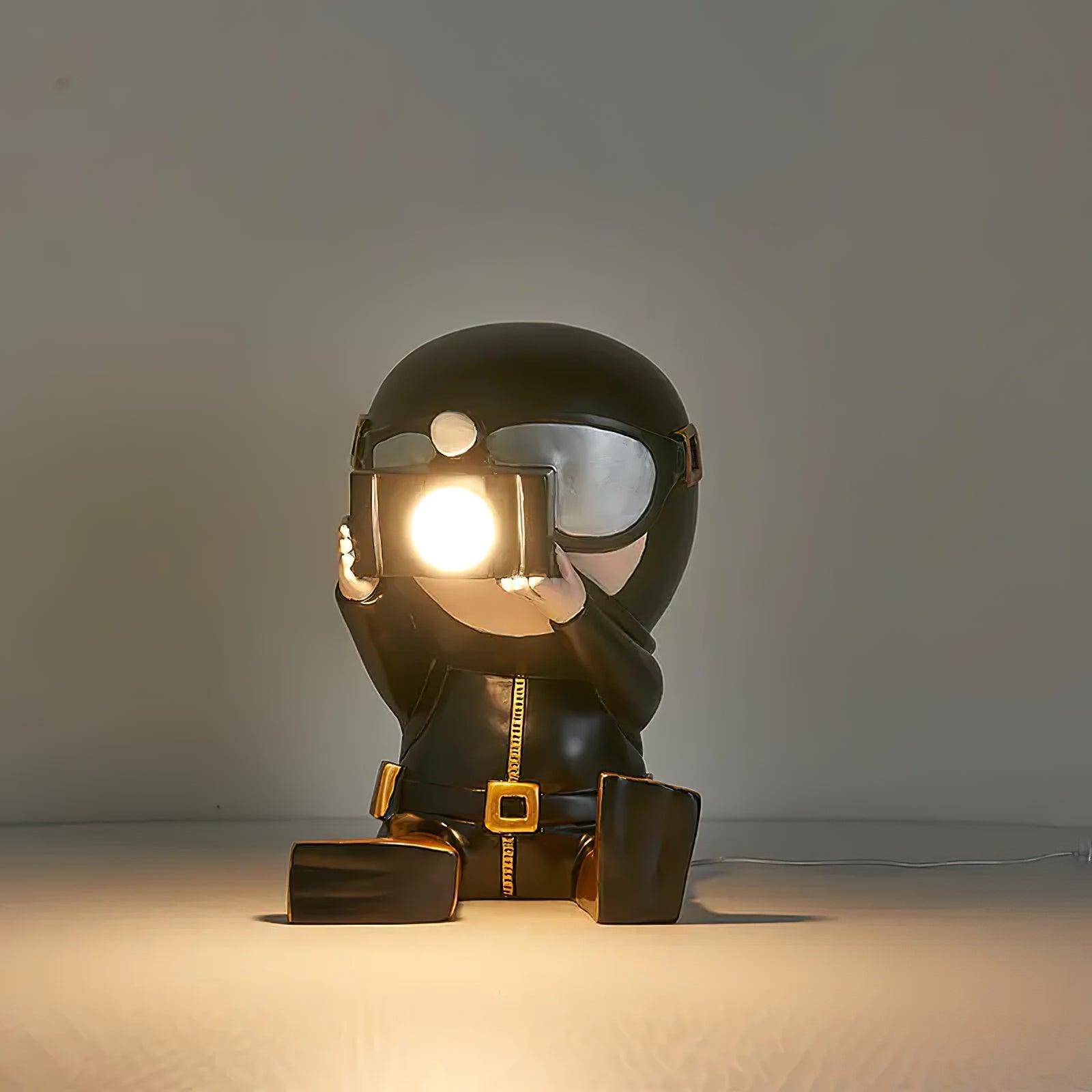 Modern Resin Adventurer Table Lamp Decorative Character Bedside Lighting for Bedrooms