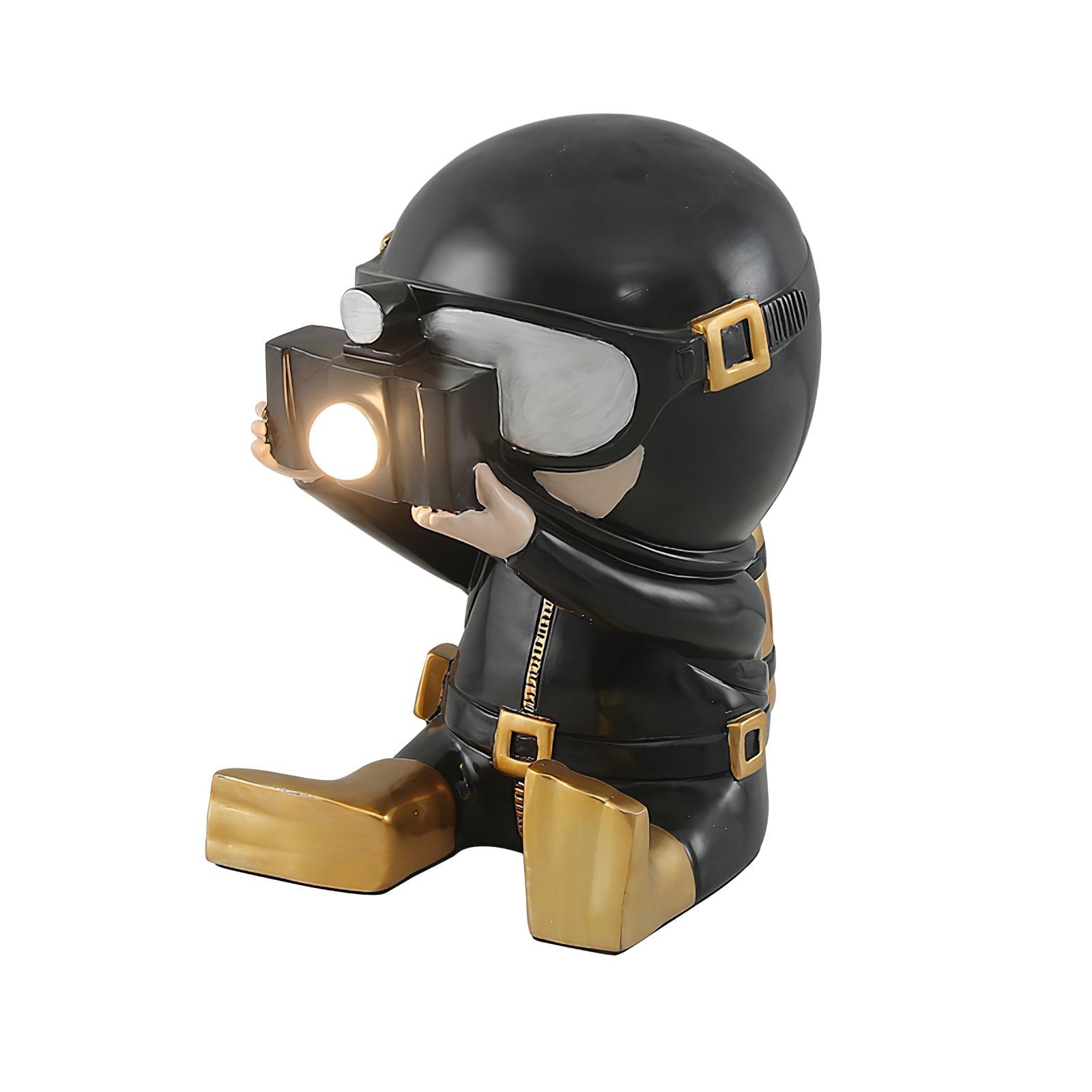 Modern Resin Adventurer Table Lamp Decorative Character Bedside Lighting for Bedrooms