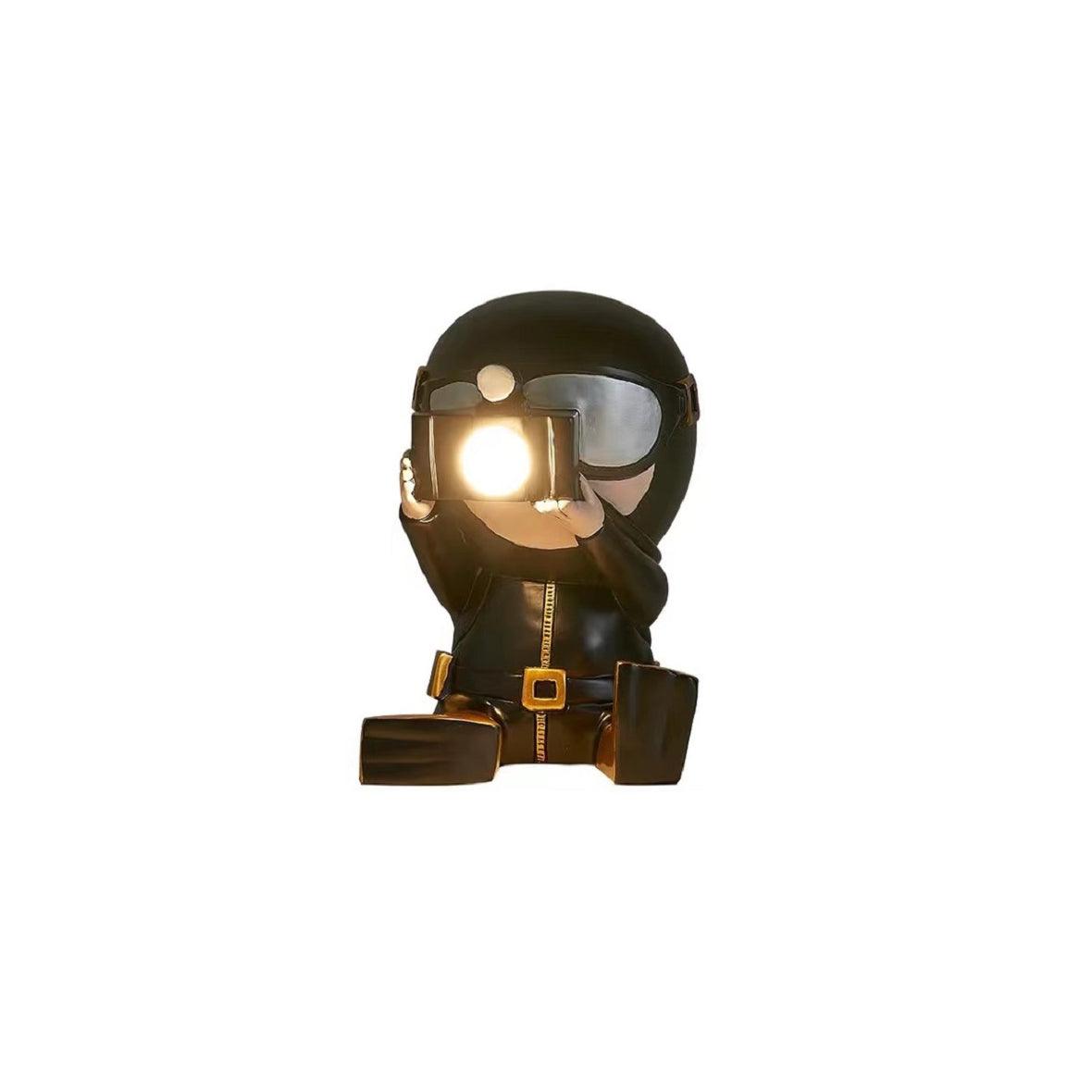 Modern Resin Adventurer Table Lamp Decorative Character Bedside Lighting for Bedrooms