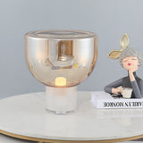 Modern Glass Cone Diffuser Table Lamp Elegant Ambient Desk Lighting for Bedroom and Living Room