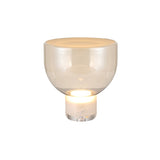Modern Glass Cone Diffuser Table Lamp Elegant Ambient Desk Lighting for Bedroom and Living Room