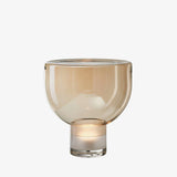 Modern Glass Cone Diffuser Table Lamp Elegant Ambient Desk Lighting for Bedroom and Living Room