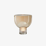 Modern Glass Cone Diffuser Table Lamp Elegant Ambient Desk Lighting for Bedroom and Living Room