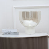 Modern Glass Cone Diffuser Table Lamp Elegant Ambient Desk Lighting for Bedroom and Living Room