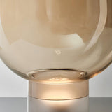 Modern Glass Cone Diffuser Table Lamp Elegant Ambient Desk Lighting for Bedroom and Living Room