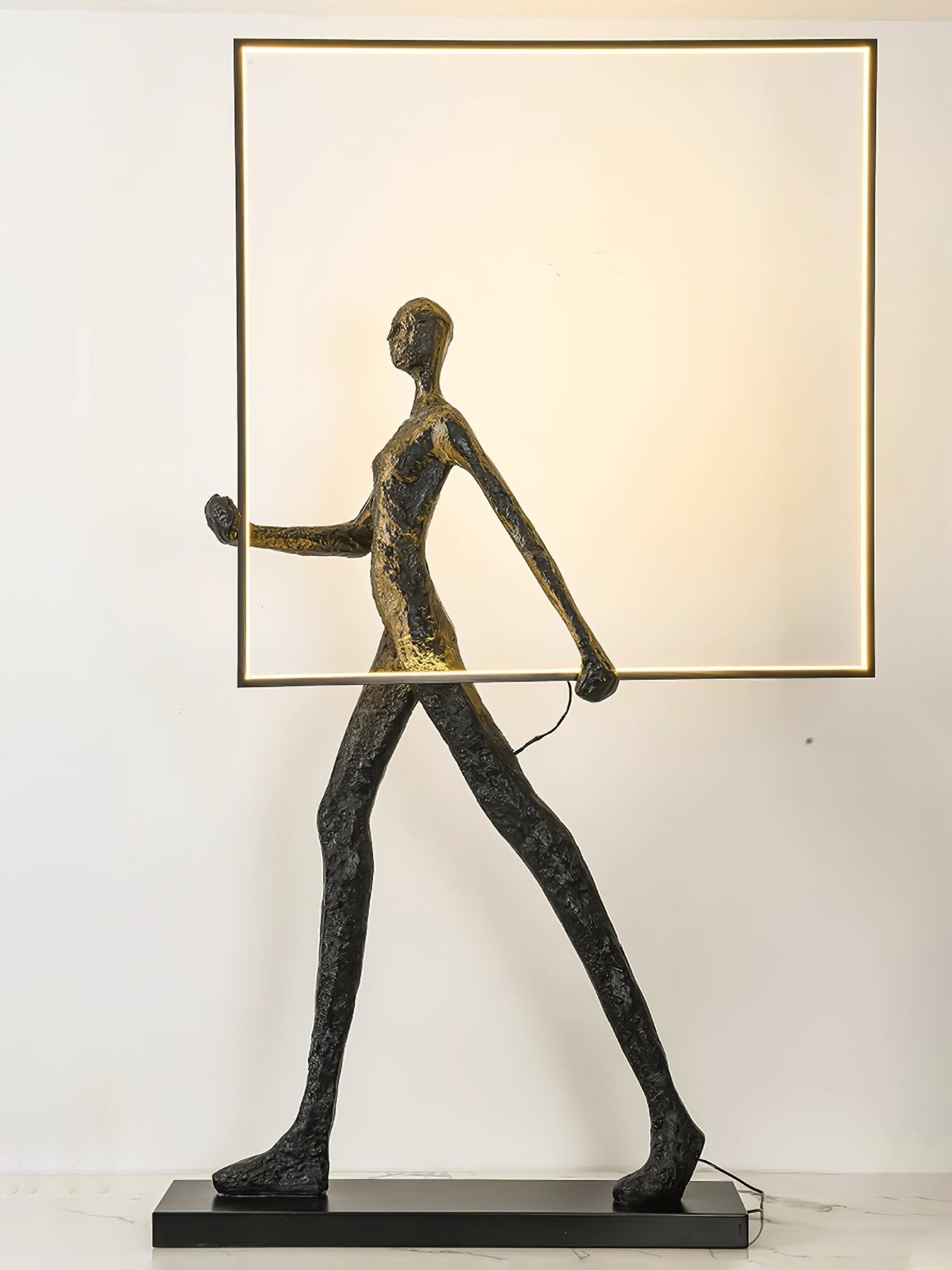 Aeon Sculpture Minimalist Art Floor Lamp Modern Tall LED Standing Light for Home Decor