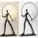 Aeon Sculpture Minimalist Art Floor Lamp Modern Tall LED Standing Light for Home Decor
