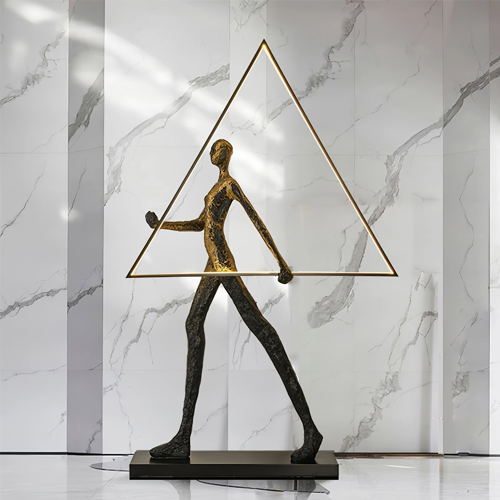 Aeon Sculpture Minimalist Art Floor Lamp Modern Tall LED Standing Light for Home Decor