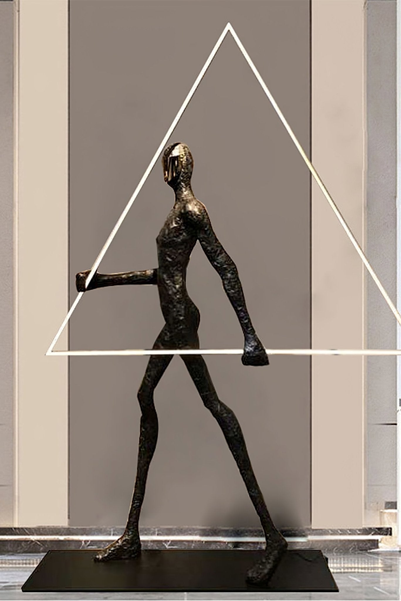 Aeon Sculpture Minimalist Art Floor Lamp Modern Tall LED Standing Light for Home Decor