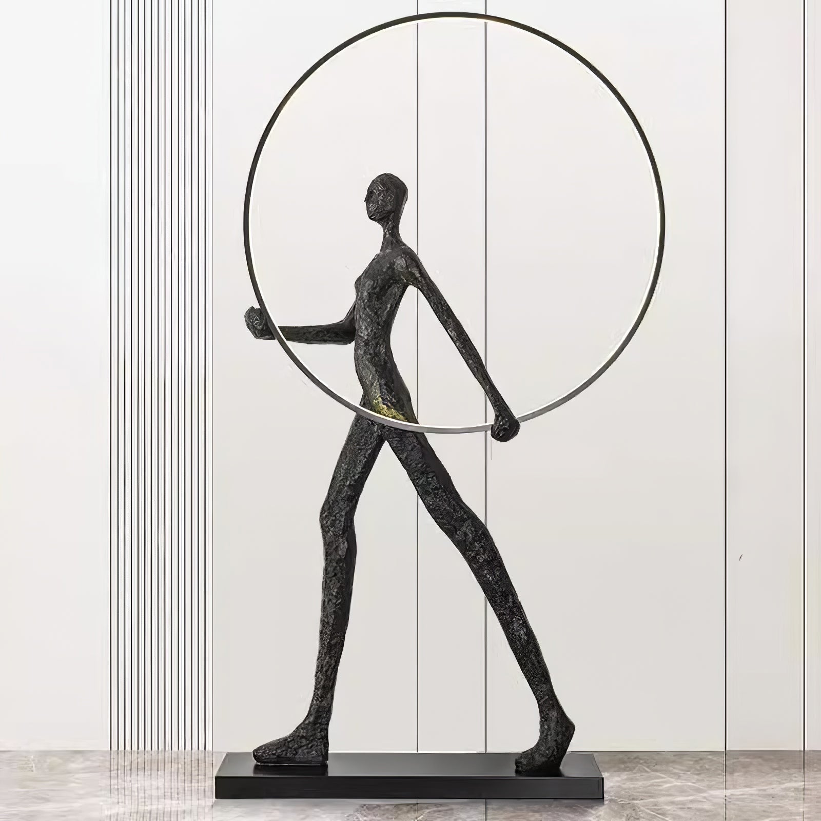 Aeon Sculpture Minimalist Art Floor Lamp Modern Tall LED Standing Light for Home Decor