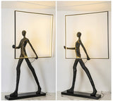 Aeon Sculpture Minimalist Art Floor Lamp Modern Tall LED Standing Light for Home Decor