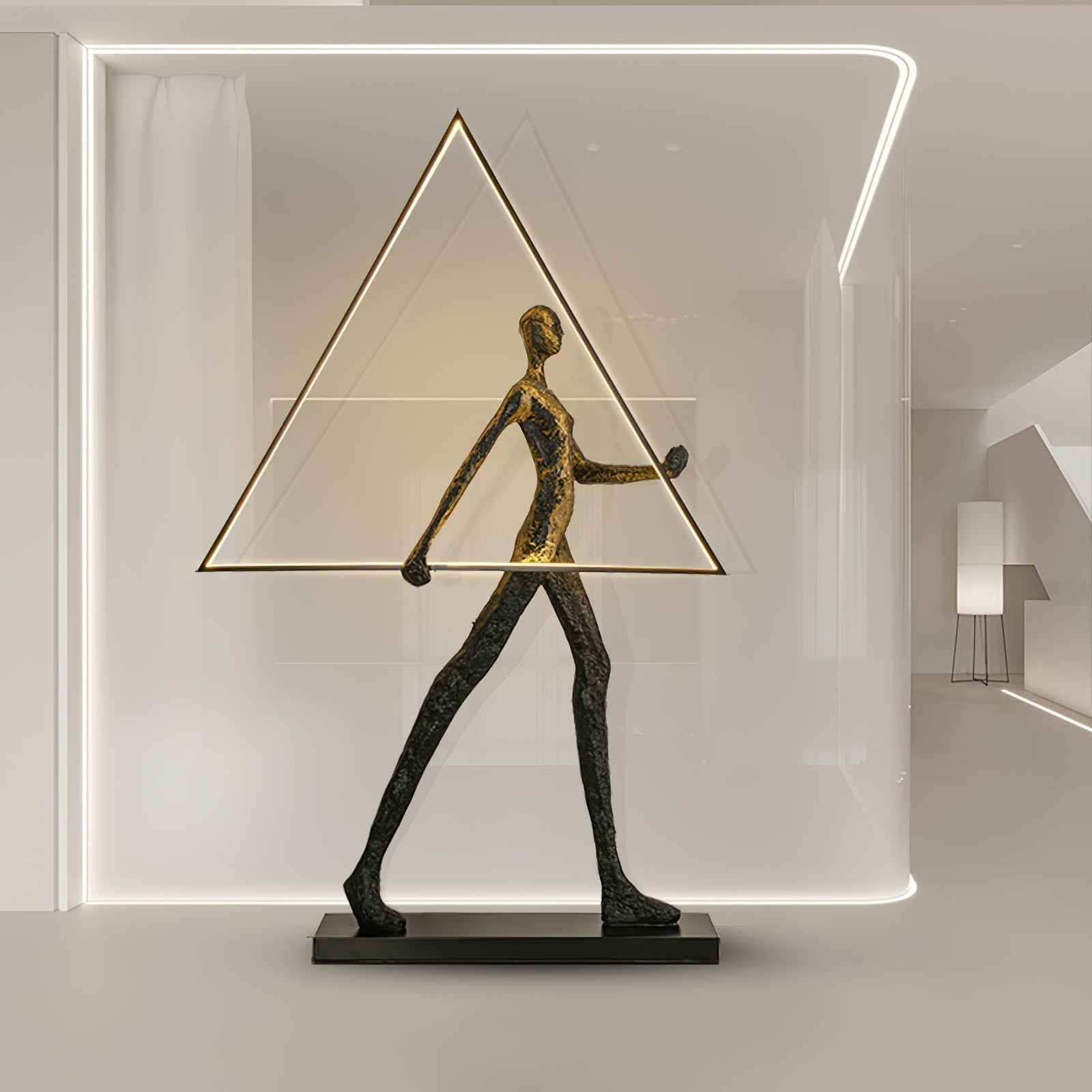 Aeon Sculpture Minimalist Art Floor Lamp Modern Tall LED Standing Light for Home Decor
