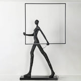 Aeon Sculpture Minimalist Art Floor Lamp Modern Tall LED Standing Light for Home Decor