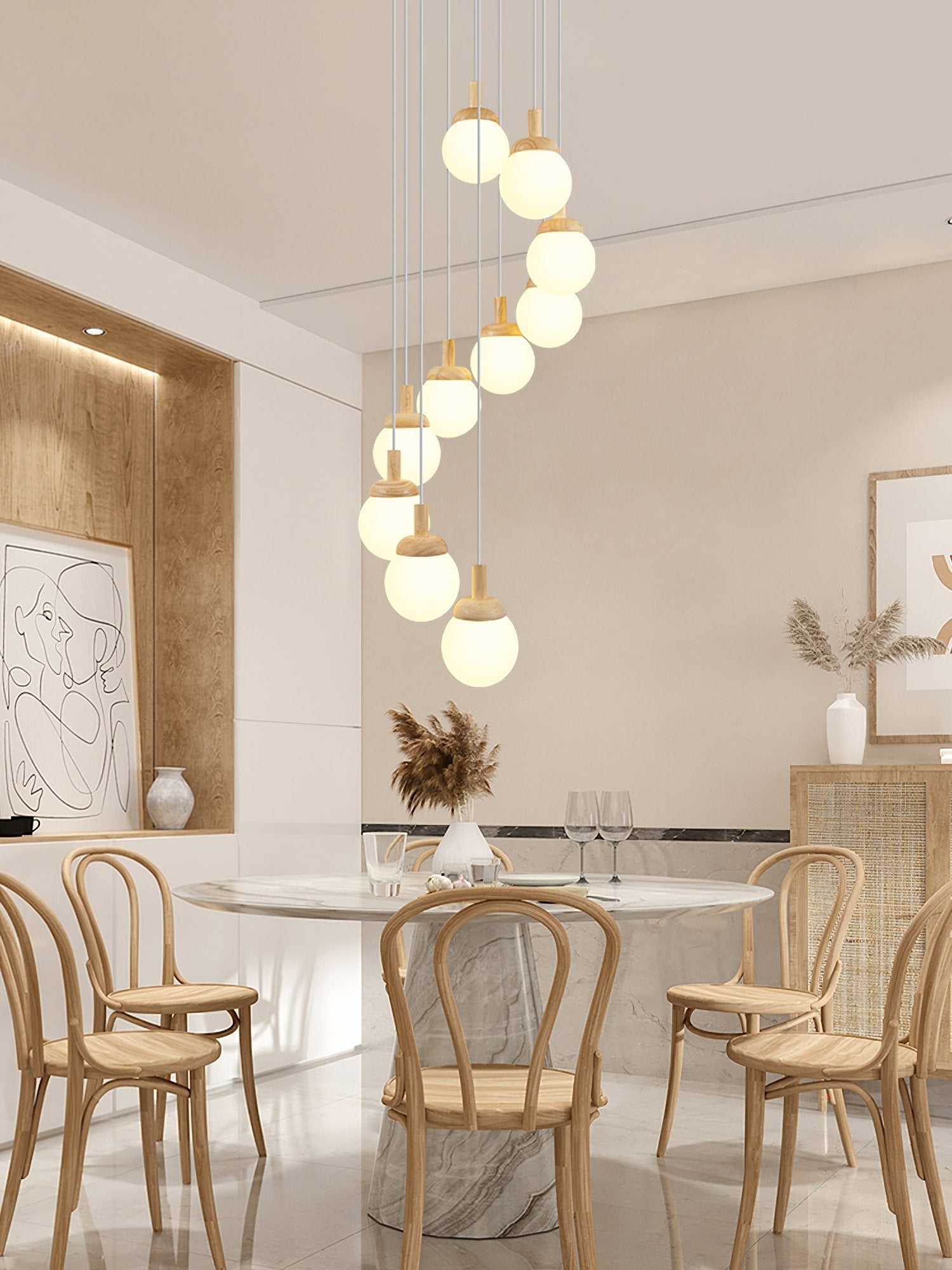 modern-minimalist-rubber-wood-pendant-light-with-white-glass-globe-shade